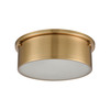 Elk Lighting 3-Light Flush Mount in Satin Brass with Frosted Glass 12121/3